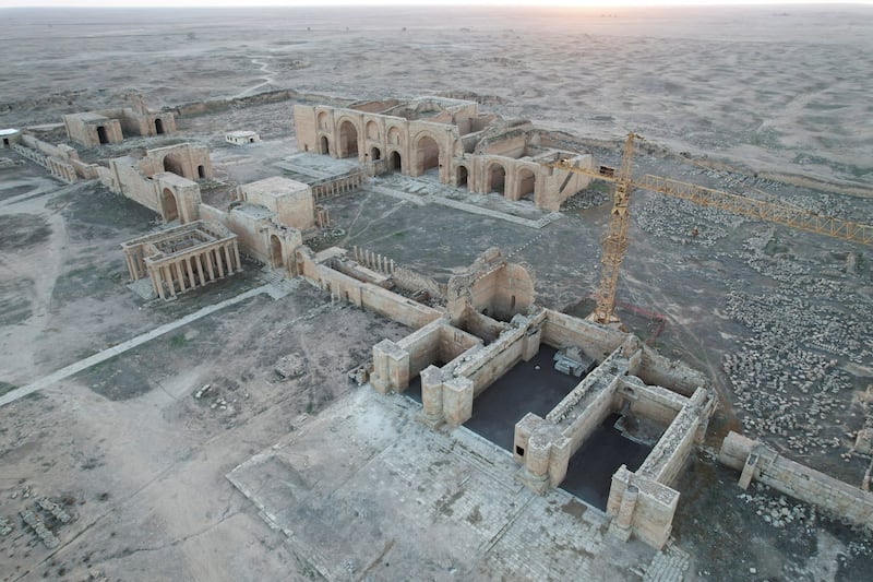 The ancient city of Hatra before the ceremony to announce the renovation project. Reuters