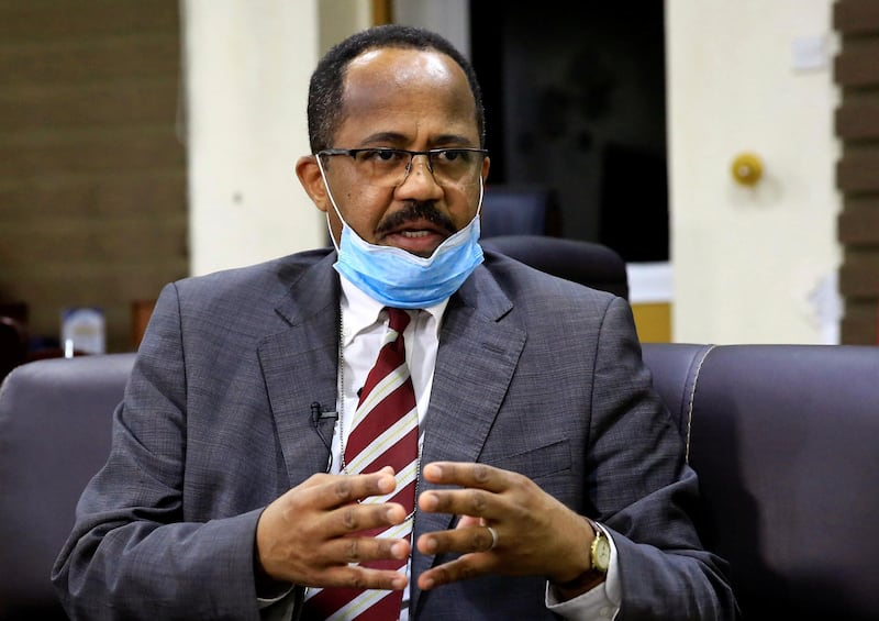 Sudan's Minister of Health Akram Ali Altom speaks during a Reuters interview amid concerns about the spread of coronavirus, in Khartoum, Sudan. Reuters