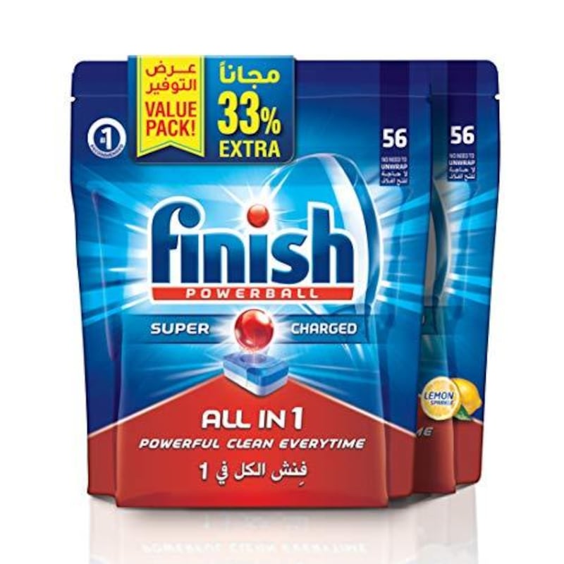 This may not be the most glamorous or exciting purchase, but it's certainly a good deal: pay Dh96.97 for 112 Finish dishwasher detergent tablets. That's a saving of Dh80.53 because dishwasher tablets are one of those things that are always surprisingly expensive. 