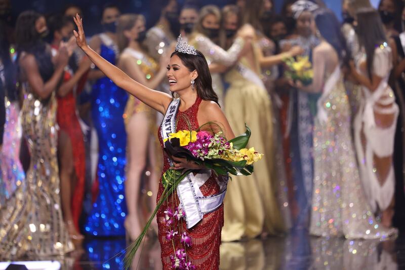 Miss Mexico Andrea Meza is crowned Miss Universe 2020. Getty Images