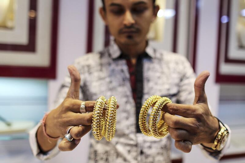 Sales are still ‘very weak’ because of demonetisation, says a jeweller in Mumbai’s Zaveri Bazaar. Dhiraj Singh / Bloomberg