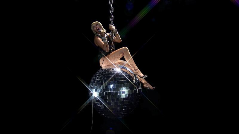 Miley Cyrus performs during the 2020 MTV VMAs. Reuters