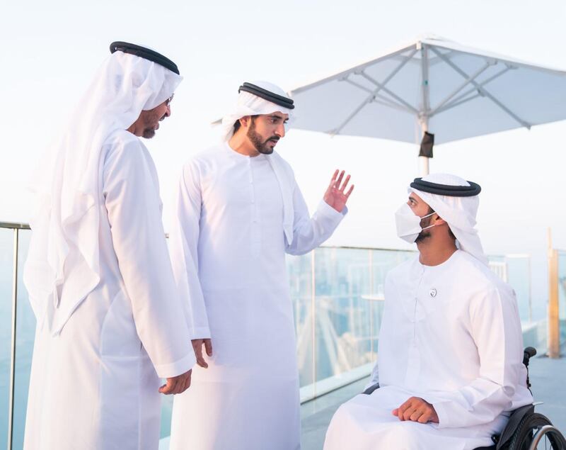 Sheikh Hamdan bin Mohammed bin Rashid Al Maktoum, Crown Prince of Dubai has met with Sheikh Hamdan bin Zayed Al Nahyan, Ruler's Representative in Al Dhafra Region. WAM