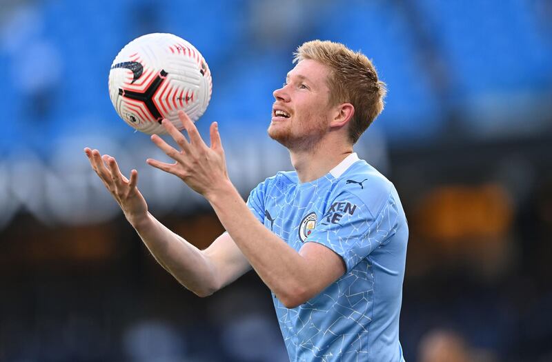 Manchester City's Kevin De Bruyne has returned to training following injury. PA