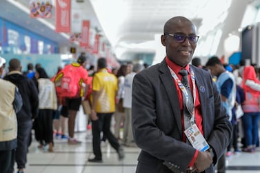 Charles Nyambe, president and managing director of Special Olympics for Africa Region, has thanked the UAE for its role in bringing more teams from African nations to the Special Olympics World Games in Abu Dhabi . Victor Besa / The National 