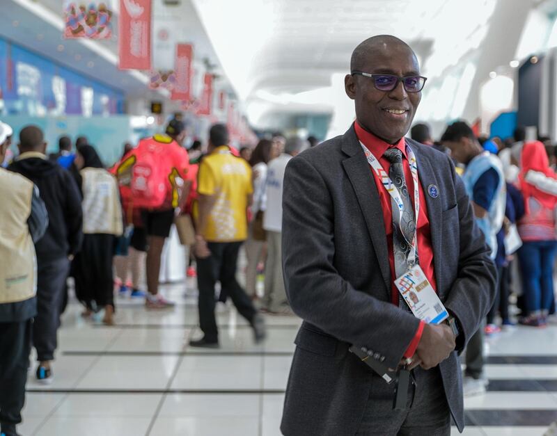Abu Dhabi, March 18, 2019.  Special Olympics World Games Abu Dhabi 2019. Interview with Charles Nyambe, president and managing director of Special Olympics for Africa Region.
Victor Besa/ The National
Section:  NA
Reporter:  Dan Sanderson