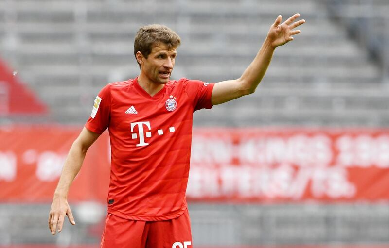 Bayern Munich's Thomas Muller at the Allianz Arena. Reuters