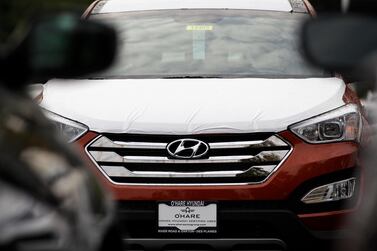 A Hyundai Sonata. A number of Hyundai and Kia models are being investigated over the blazes. AP