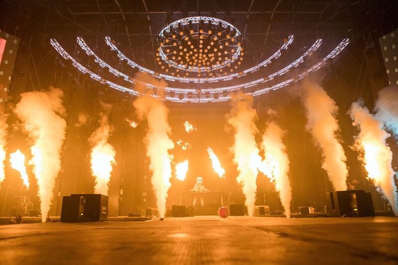 Marshmello performs at RedfestDXB. Courtesy of Virgin Radio