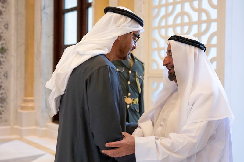 Sheikh Mohamed with Sheikh Dr Sultan