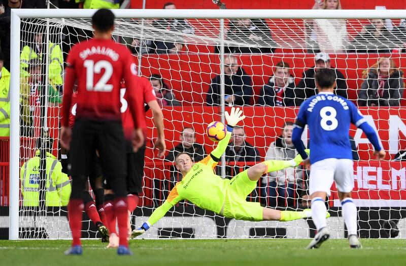 But Jordan Pickford saves the penalty. Getty Images