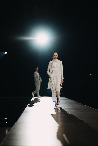 Armani also treated guests to an exclusive showing of his spring/summer 2023 menswear and womenswear collections. Photo: Armani