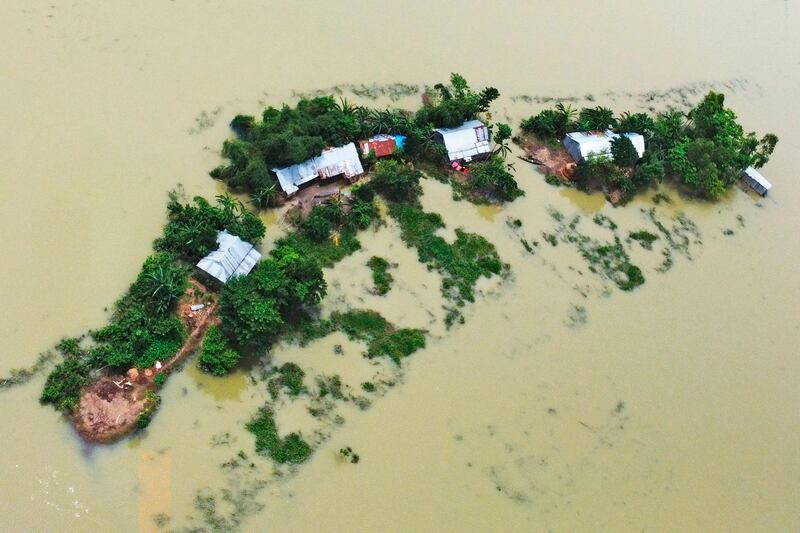 A third of Bangladesh already underwater from some of the heaviest rains in a decade. AFP