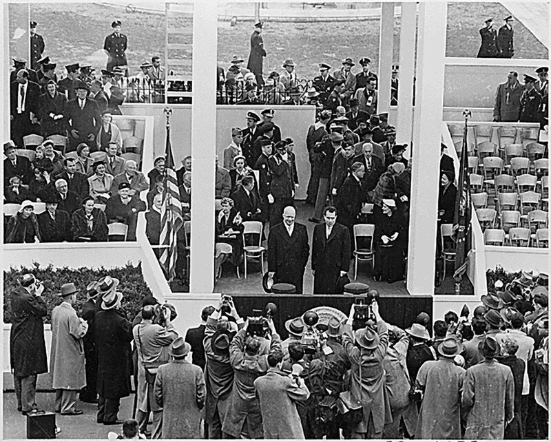 NO FILM, NO VIDEO, NO TV, NO DOCUMENTARY - US President Dwight D. Eisenhower and Vice President Richard M. Nixon pose for photographers at the reviewing stand for the Inaugural parade in Washington, D.C., USA on January 20, 1953. Photo by Harry S. Truman Library/National Archives/MCT/ABACAPRESS.COMNo Use CS
France. No Use Belgium. No Use Canada rights only
Frédéric
2006.