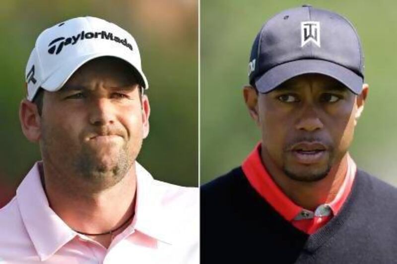 Tiger Woods, right, and Sergio Garcia have been trading entertaining insults but now the Spaniard has crossed the line.