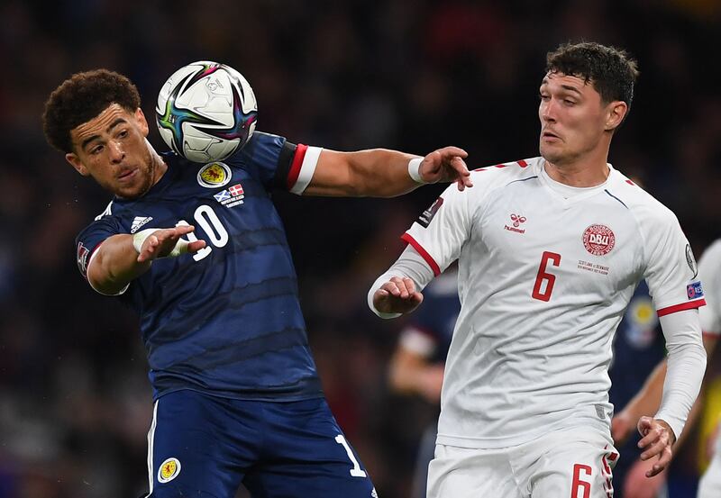 November 15, 2021. Scotland 2 (Souttar 35', Adams 86') Denmark 0: Denmark drop points for the first time in their final group game as Scotland seal a play-off place thanks to a deserved win in Glasgow. Denmark defender Andreas Christensen said: “There wasn’t that much motivation, though that’s a bad excuse. But they had more to play for than we did, and you could see that." AFP