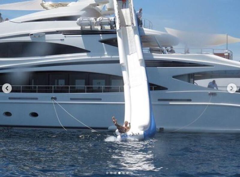Cristiano Ronaldo enjoying time aboard a yacht in the French Riviera. Courtesy Cristiano Ronaldo / Instagram