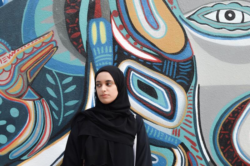 Zayed University art student Maitha Al Omaira was a central part of putting together the exhibition. Image: supplied