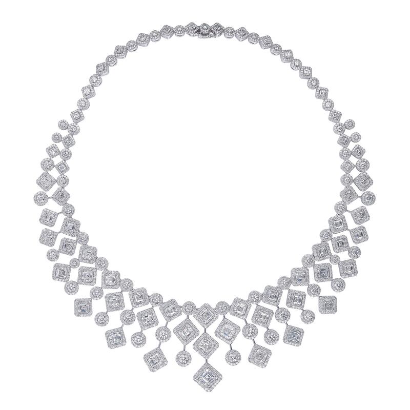 Mouawad create this grand collar of white diamonds. Photo: Mouawad