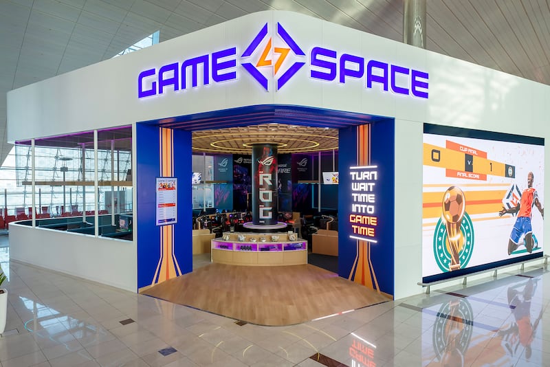 Game Space Lounge has opened inside the world's busiest airport. All Photos: Dubai Airports