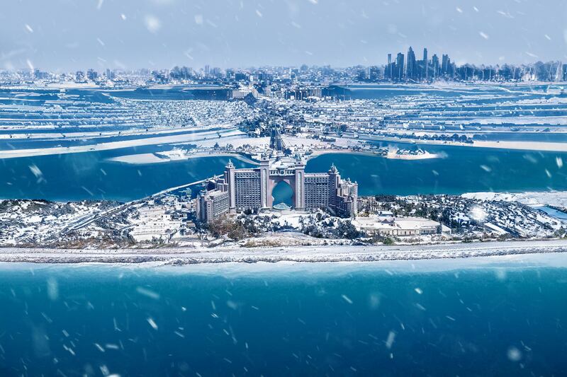 Snow on Atlantis, The Palm.