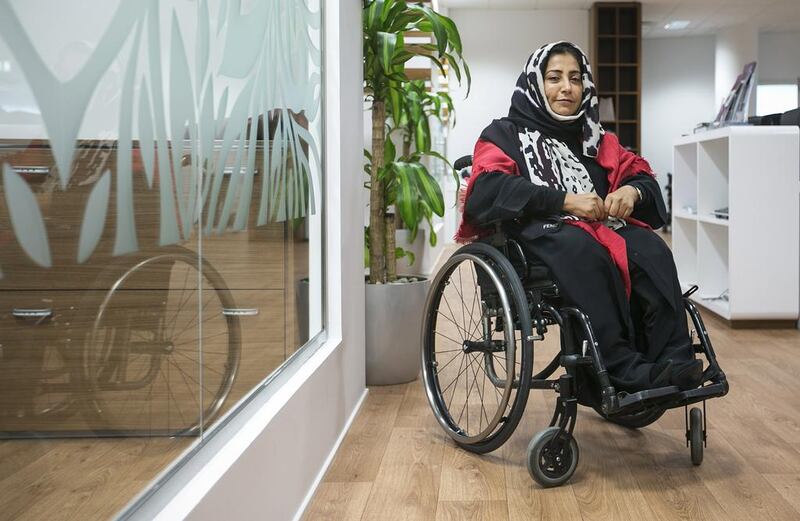 Fatma Al Qassimi, Manager of the Khalaf Al Habtoor and Humaid Matar Al Tayer Assistive Technology Resource Center. Abu Dhabi, United Arab Emirates. Mona Al Marzooqi/ The National 