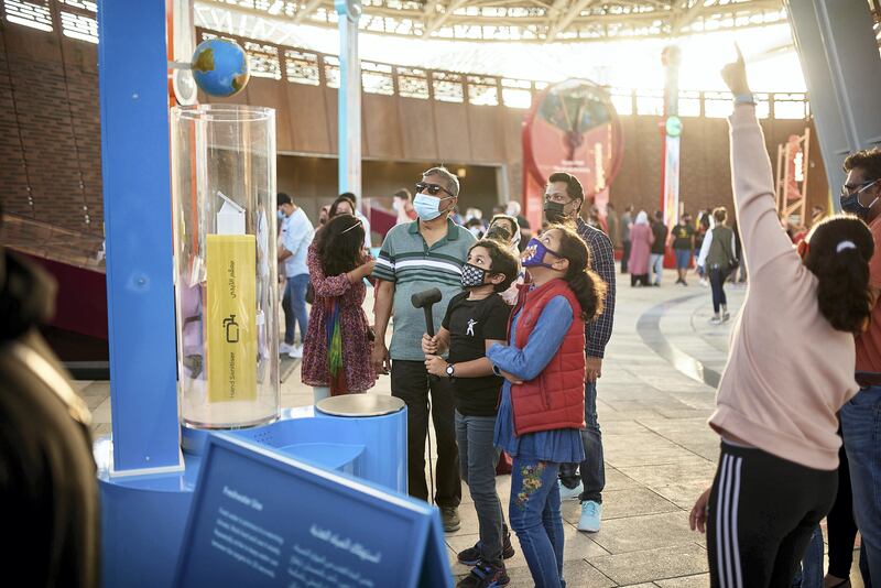 DUBAI, JANUARY 29 2021: Visitors at Terra - The Sustainability Pavilion at Expo 2020 Dubai (Photo by Suneesh Sudhakaran/Expo 2020 Dubai)
