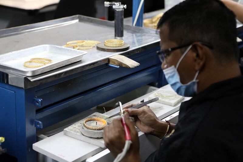 Damas designs and produces over 40 per cent of its jewellery through this facility. Pawan Singh / The National