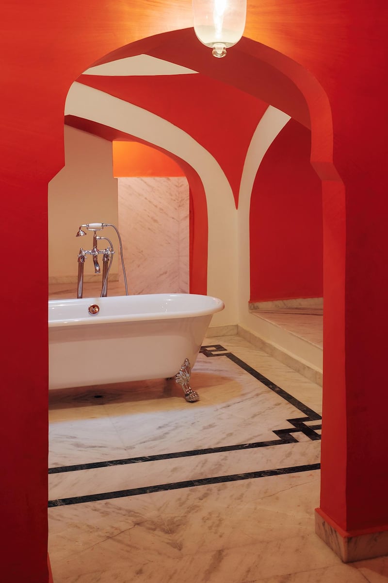 The one-bedroom suite features a modern private bathroom. Courtesy Airbnb