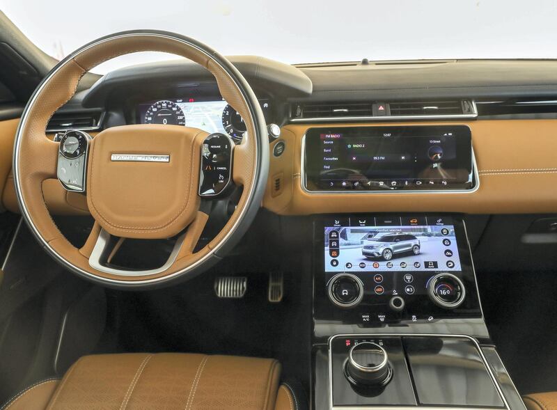 Abu Dhabi, UAE, April 2, 2018.   Range Rover Velar .
Victor Besa / The National
Motoring
Reporter:  Adam Workman