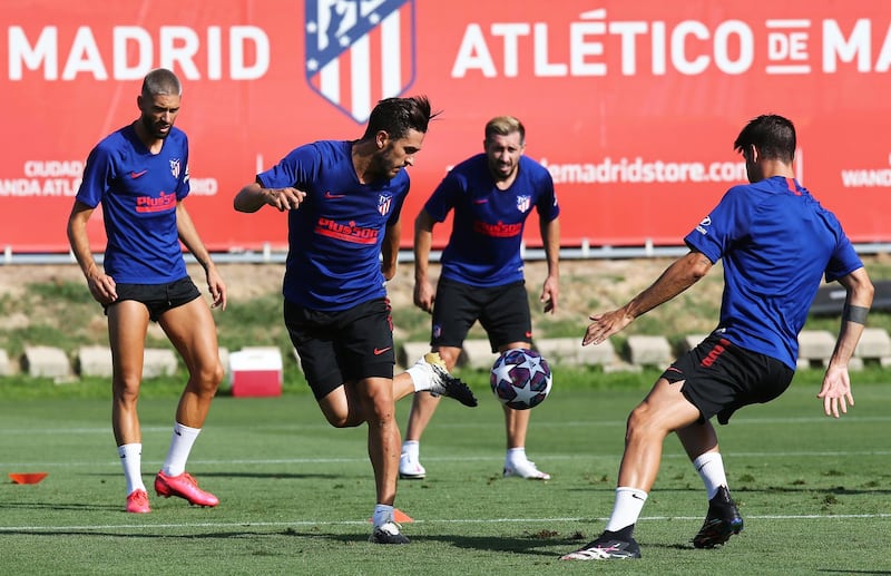 Spanish midfielder Koke during his team's training session in Madrid. EPA