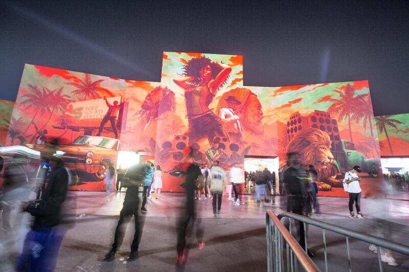 Dubai, United Arab Emirates-  People arriving at the Sole Dubai Festival at D3.  Leslie Pableo for The National for Saeed Saeed's story