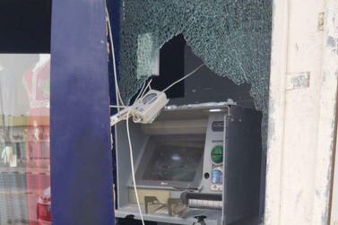 Two men arrested in an attempt to steal ATM in Ajman. Courtesy/ Ajman police 