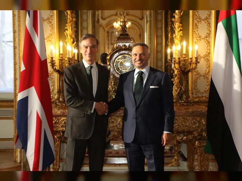 Dr Anwar Gargash, Minister of State for Foreign Affairs, and Andrew Murrison, UK Secretary of State for the Middle East, meet as part of the 19th UAE-UK Taskforce in London in February. Wam