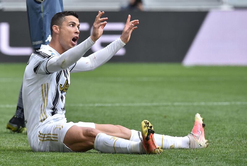 Juventus attacker Cristiano Ronaldo during their 3-1 Serie A win over Genoa in Turin on Sunday, April 11. EPA