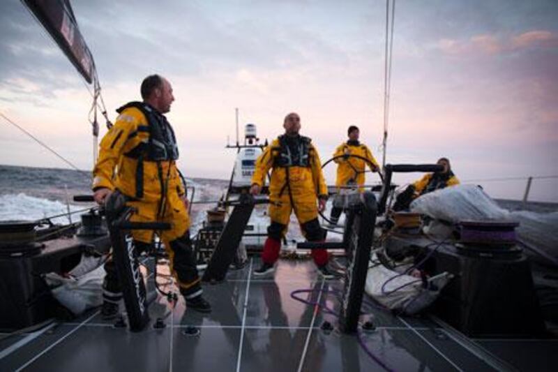 Azzam took an early lead yesterday, staying close to the South Africa coast, but unpredictable weather hindered the team’s progress and saw them fall behind Team Telefonica.