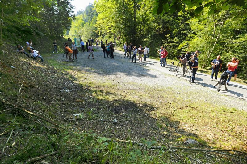 The murder scene near Chevaline in the Haute-Savoie region of south-eastern France in October, 2012. PA