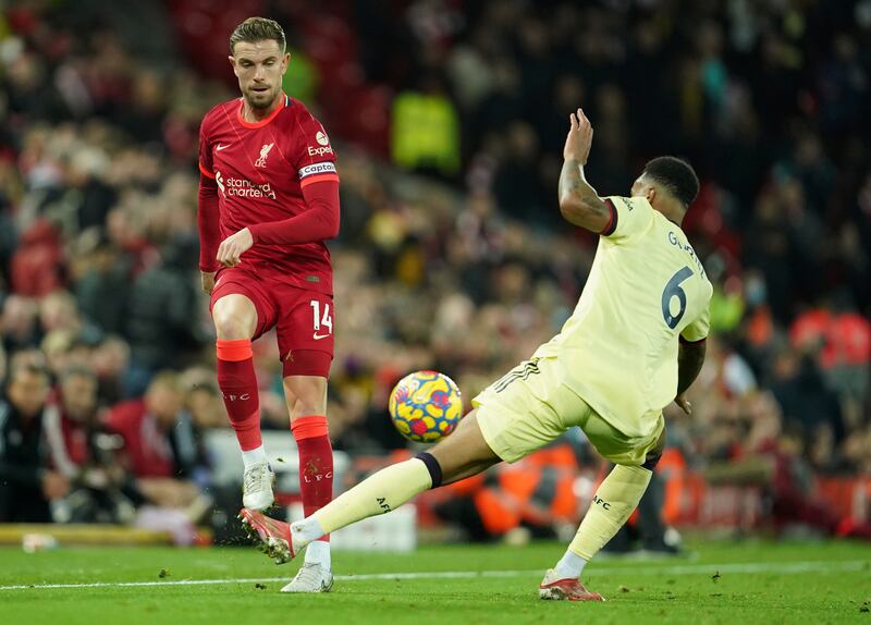 SUB: Jordan Henderson – 7. The 31-year-old replaced Oxlade-Chamberlain with 14 minutes left and immediately played a part in Minamino’s goal. AP Photo