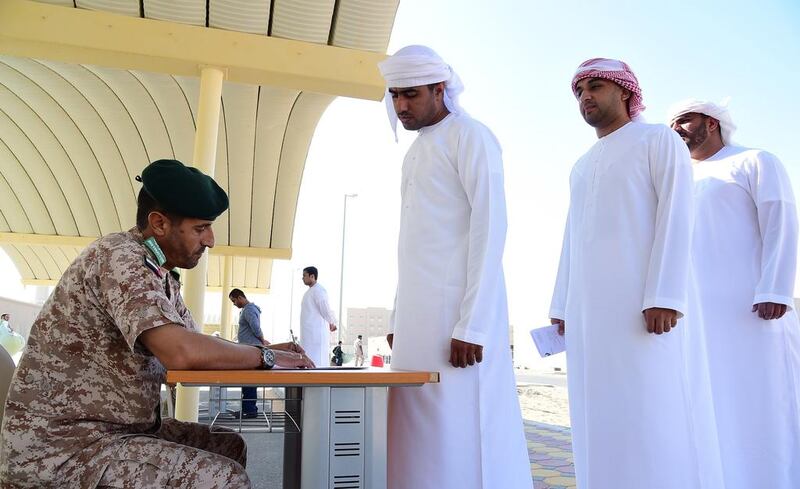 The second round of national service recruits report for training at various locations throughout the UAE. WAM
