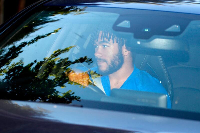 Chelsea's English defender Reece James arrives at Chelsea's Cobham training facility in Stoke D'Abernon, southwest of London. AFP