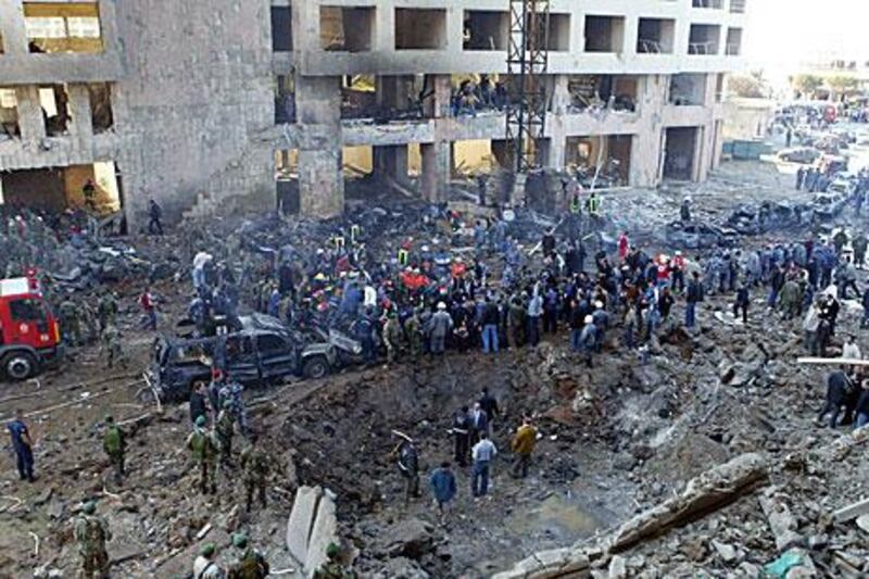 A massive explosion killed the former Lebanese premier Rafik Hariri and 22 others in Beirut in February 2005.