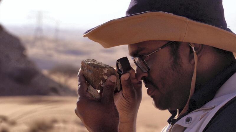The rocks were collected during a special mission to the UAE‚Äôs eastern Al Hajar Mountains and Sharjah‚Äôs Mleiha Desert by experts and gemologists. They were then crushed into a fine paste, dried in the sun, and mixed with adhesives to create three separate colors that represent the Red Planet ‚Äì ready for stamping into the passports of thousands of visitors. Courtesy APCO