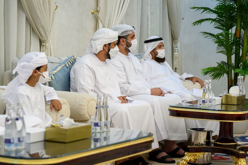 Guests offer condolences to the family of Sheikh Rakkad Al Ameri.