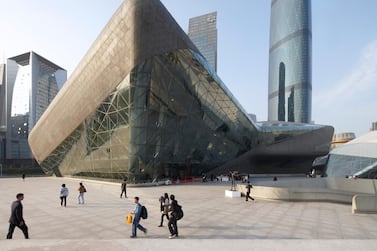 Opera HouseGuangzhouChina, Architect: Zaha Hadid, Guangzhou Opera House, Zaha Hadid Architects, Guangzhou, China, 2011 (Photo by View Pictures/Universal Images Group via Getty Images)