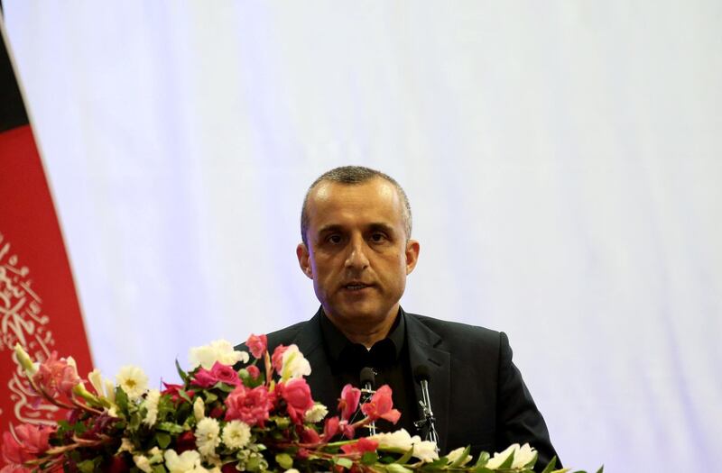  Amrullah Saleh first vice-presidential candidate of Ashraf Ghani speaks during the presidential election campaign in Kabul, Afghanistan September 13, 2019. REUTERS/Omar Sobhani