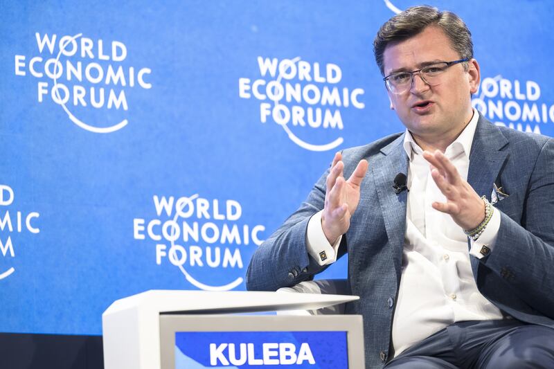 Ukrainian Foreign Minister Dmytro Kuleba said Kingspan's investment would create what he called a modern and innovative economy with urban development expertise and green technologies. Photo: EPA