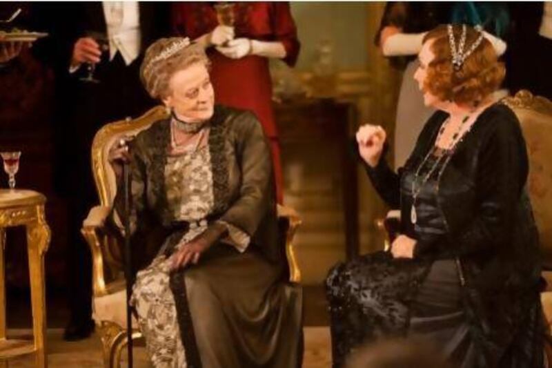Maggie Smith, left, as the Dowager Countess, and Shirley MacLaine as Martha Levinson in Downton Abbey. AP Photo