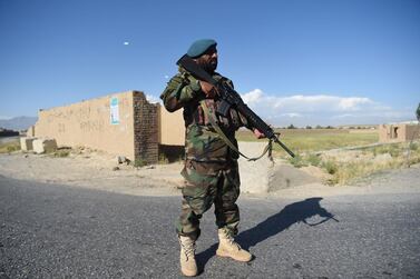 An Afghan National Army soldier stands guard. AFP
