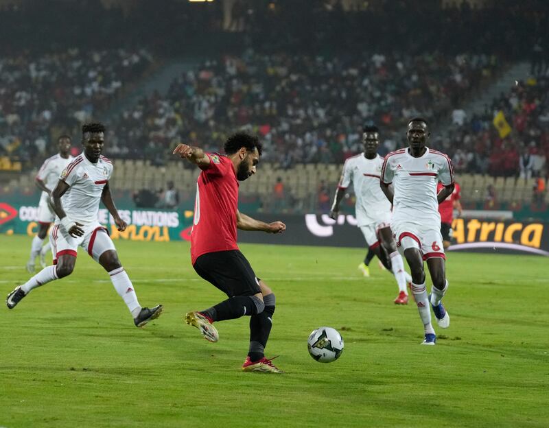 Egypt's Mohamed Salah dribbles with the ball. AP Photo