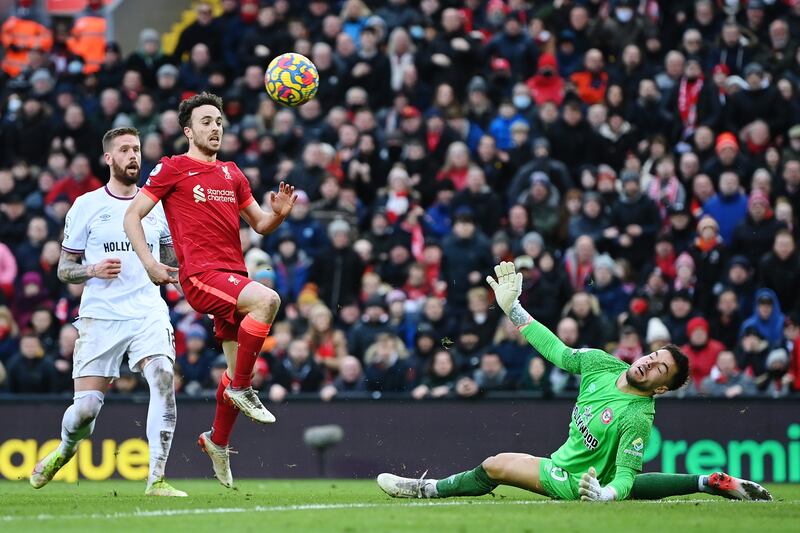 BRENTFORD RATINGS: Alvaro Fernandez - 5: The Spaniard made a fine save from Van Dijk and could do little about the first two goals. Any good work was overshadowed by his part in gifting Liverpool their third goal. Getty